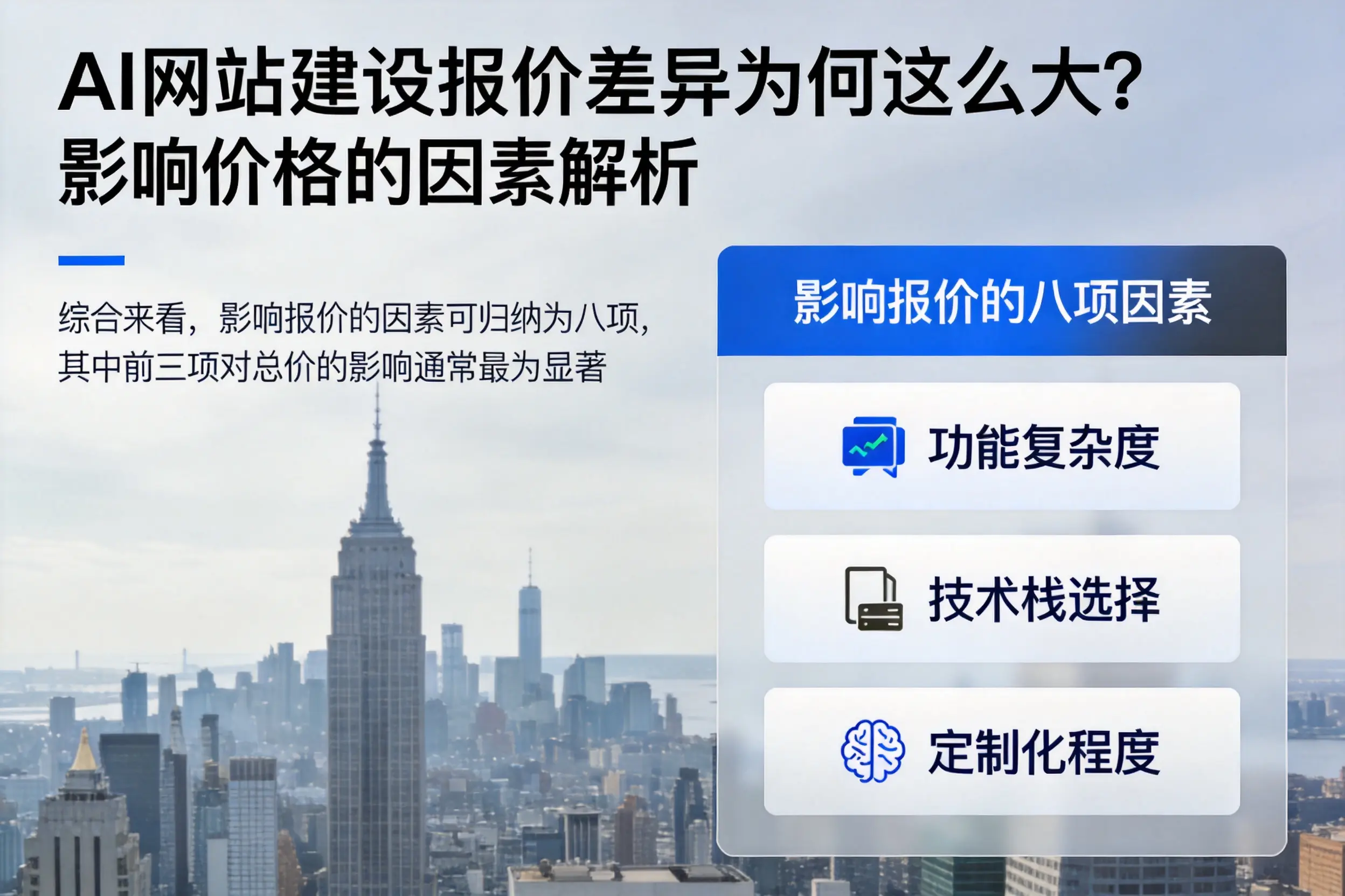 五家渠AI网站建设报价差异为何这么大?影响价格的因素解析