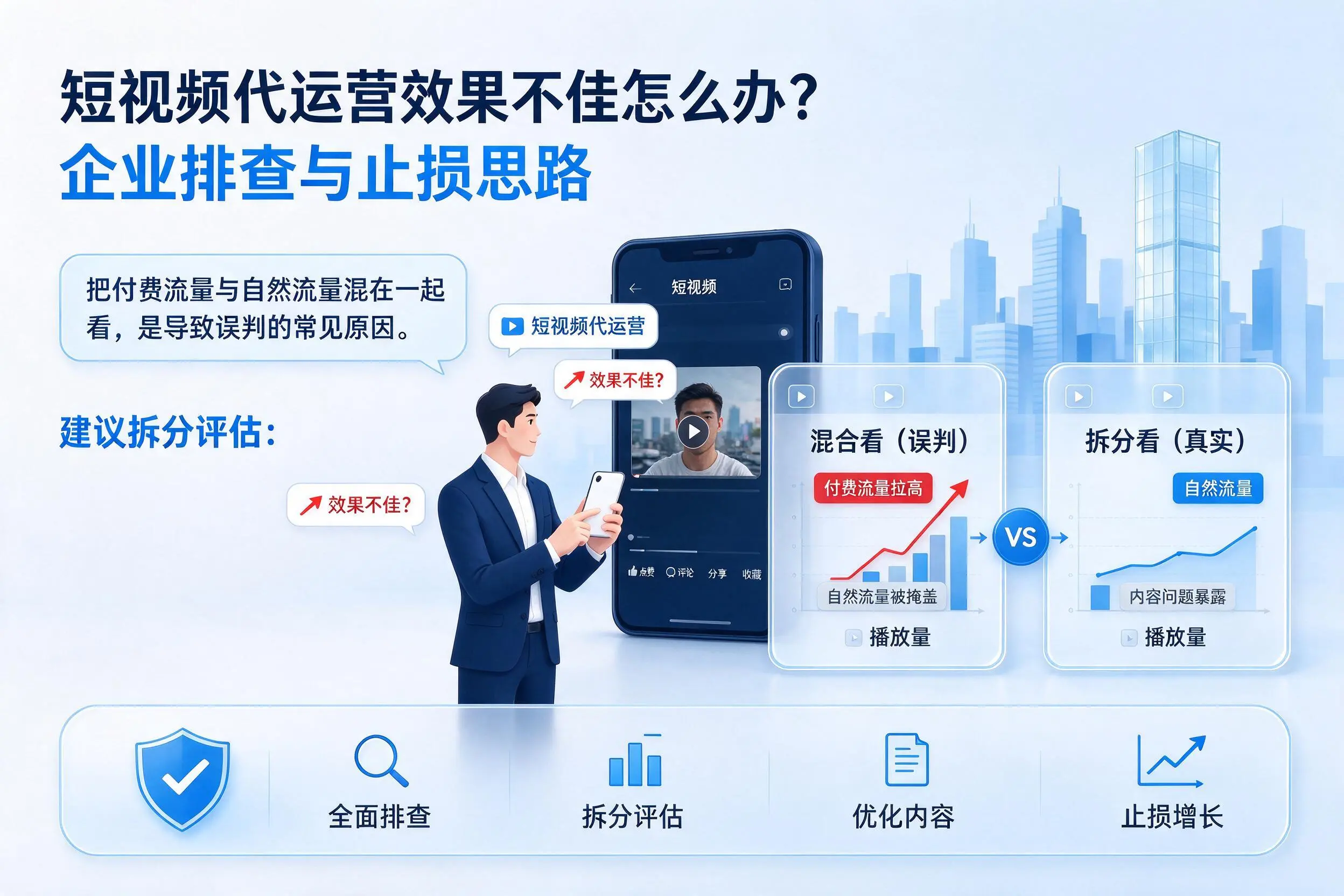 短视频代运营效果不佳怎么办？五家渠企业排查与止损思路