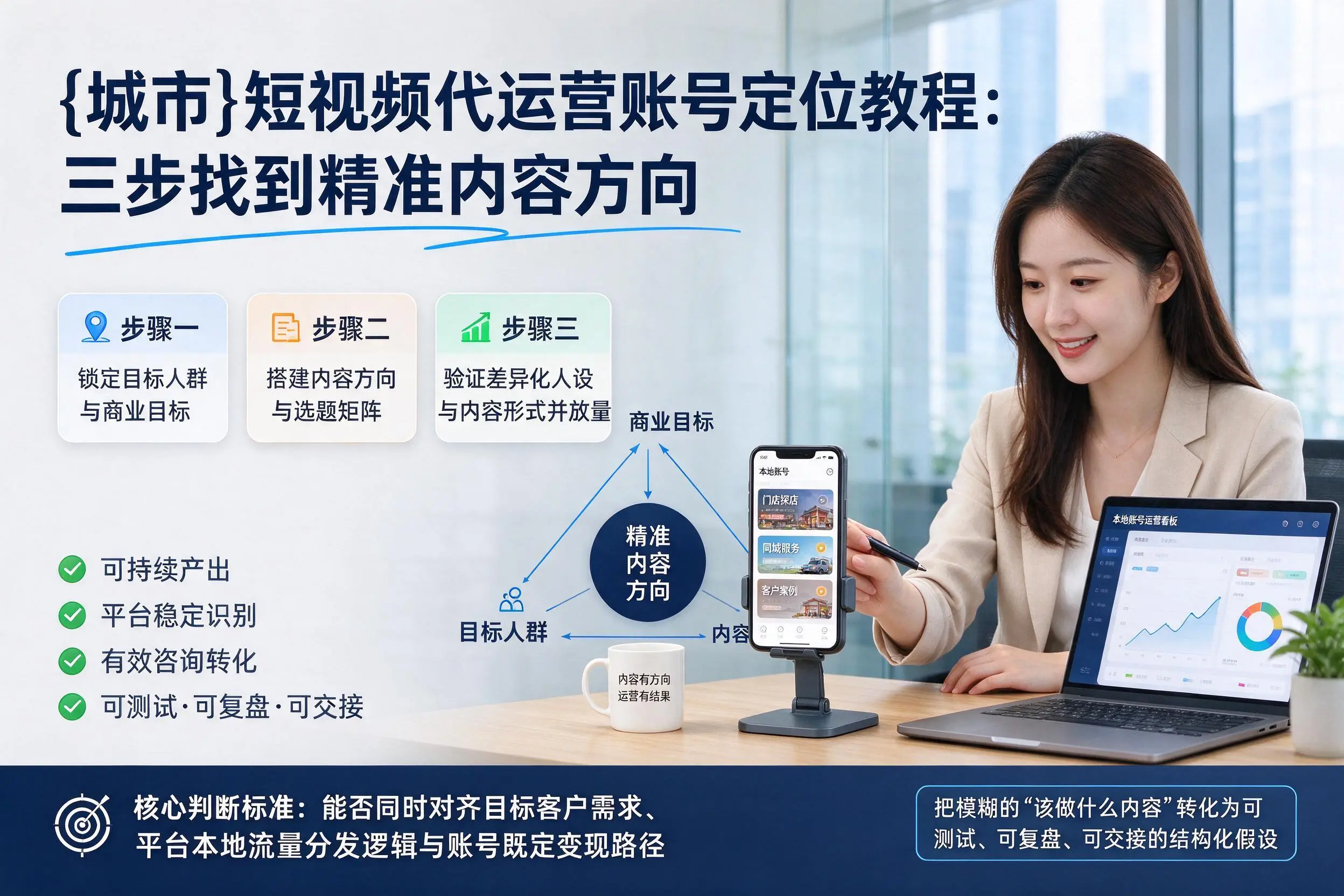 五家渠短视频代运营账号定位教程：三步找到精准内容方向