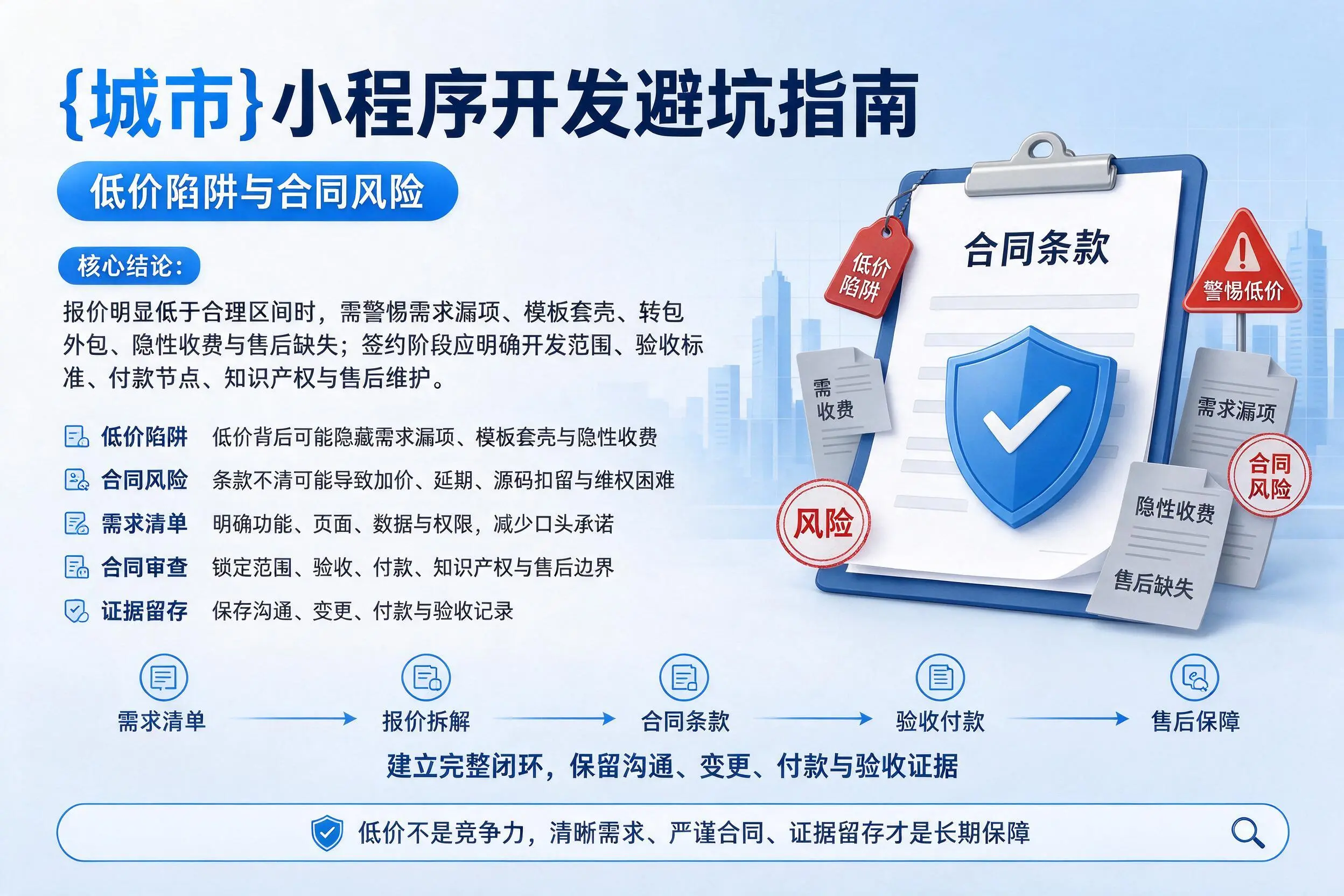 五家渠小程序开发避坑指南:低价陷阱与合同风险