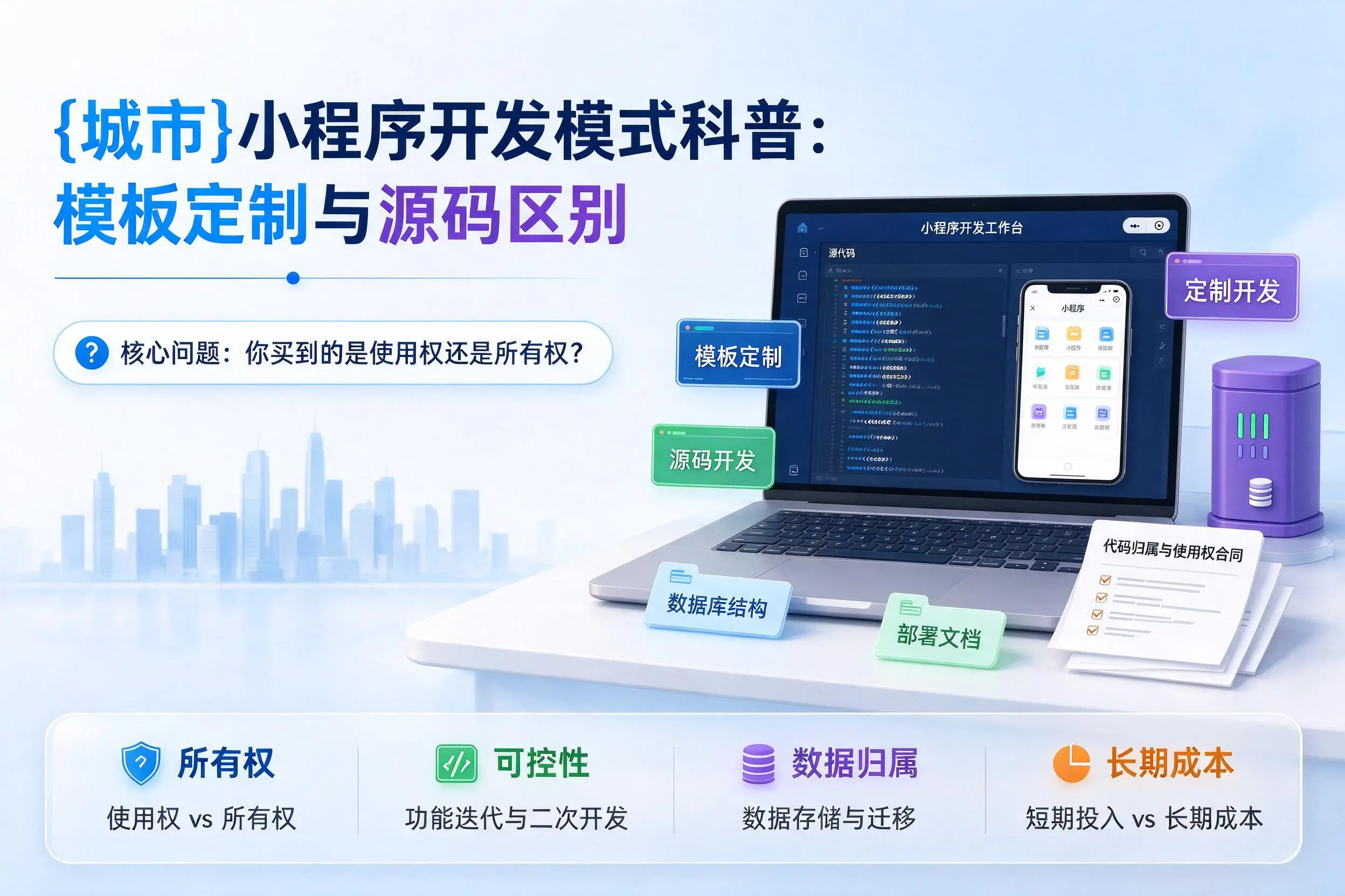 五家渠小程序开发模式科普:模板定制与源码区别