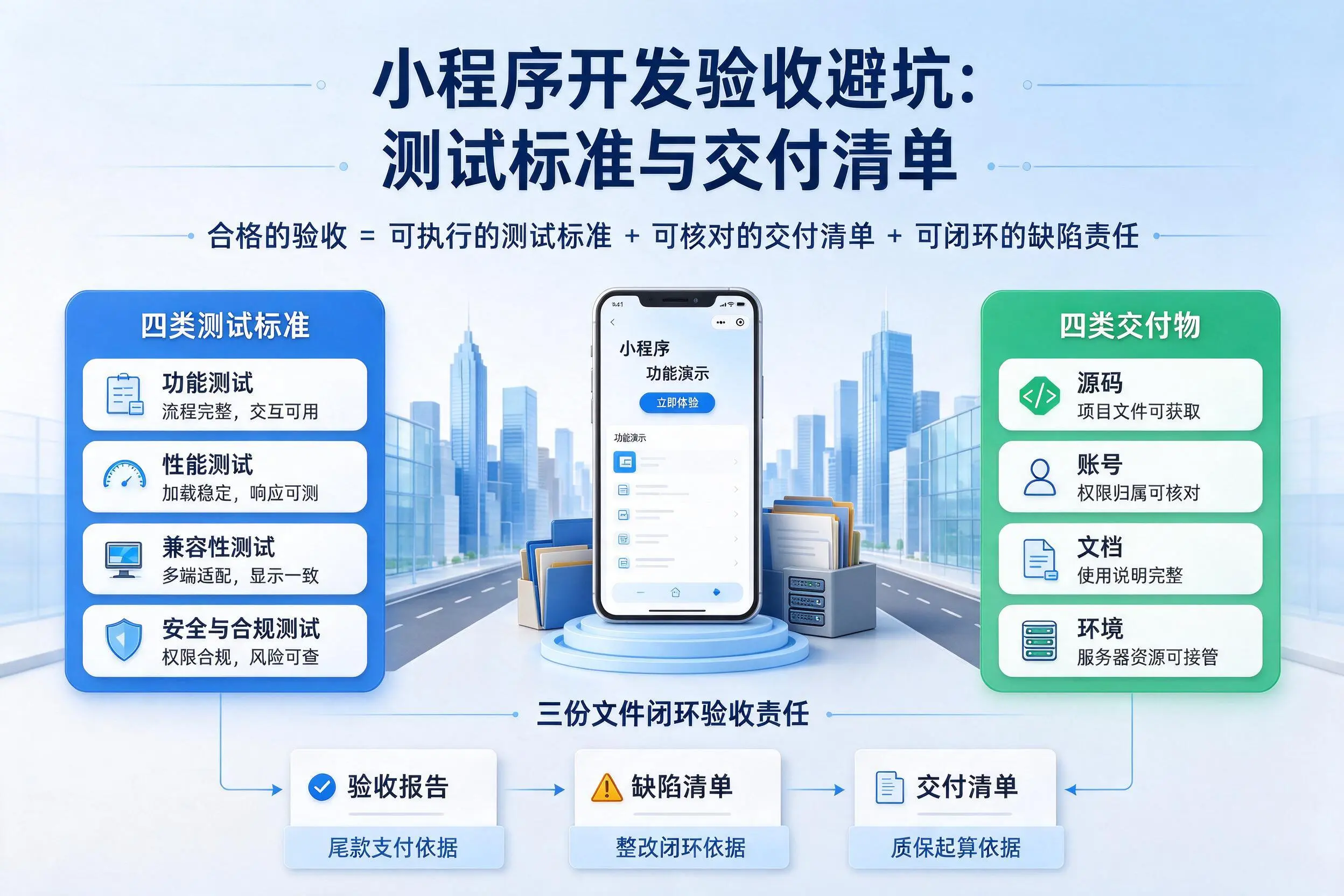 五家渠小程序开发验收避坑:测试标准与交付清单