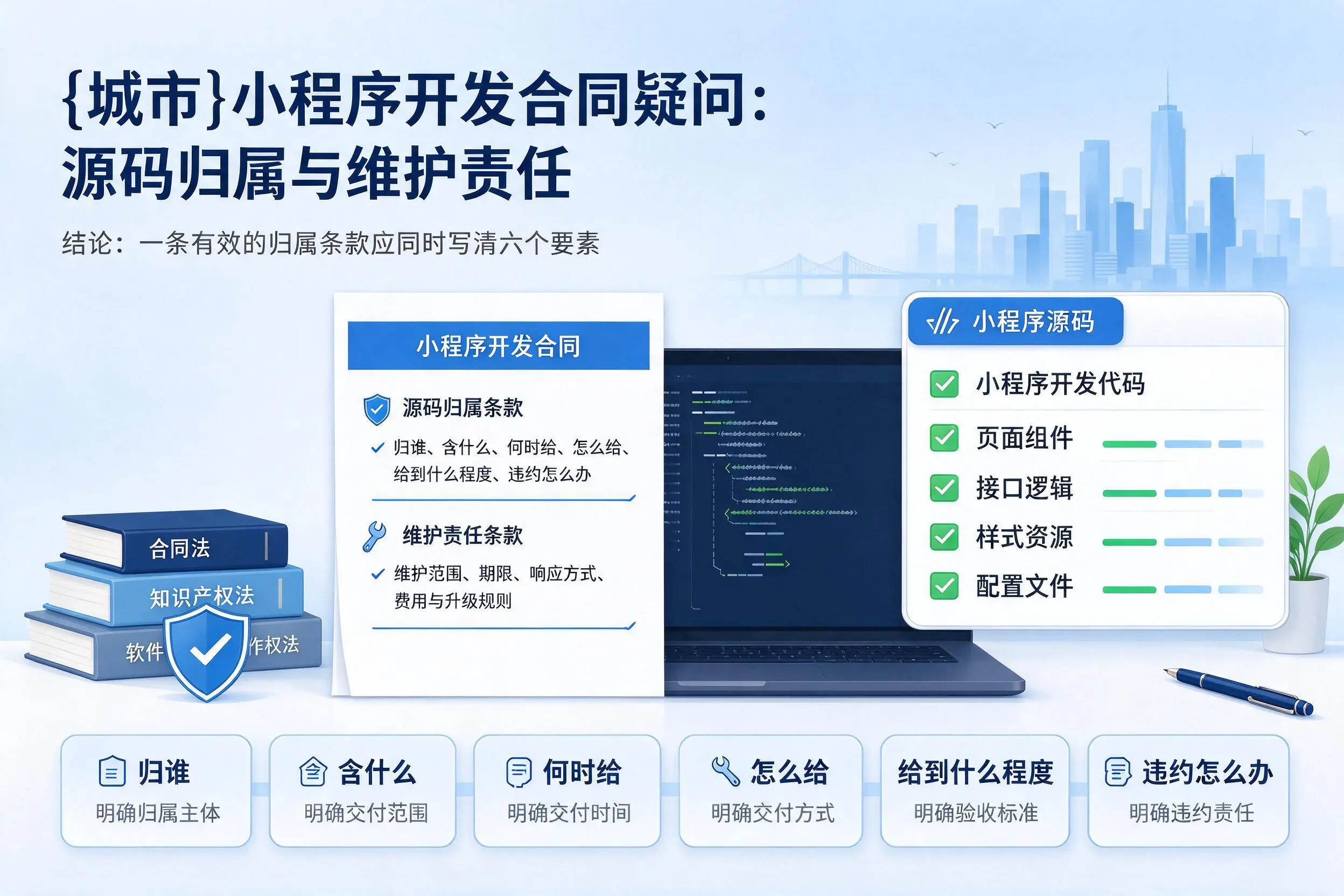 五家渠小程序开发合同疑问:源码归属与维护责任