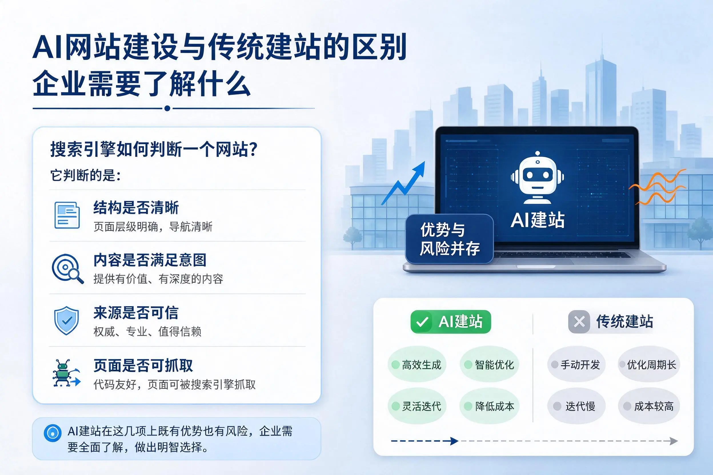 AI网站建设与传统建站的区别，五家渠企业需要了解什么