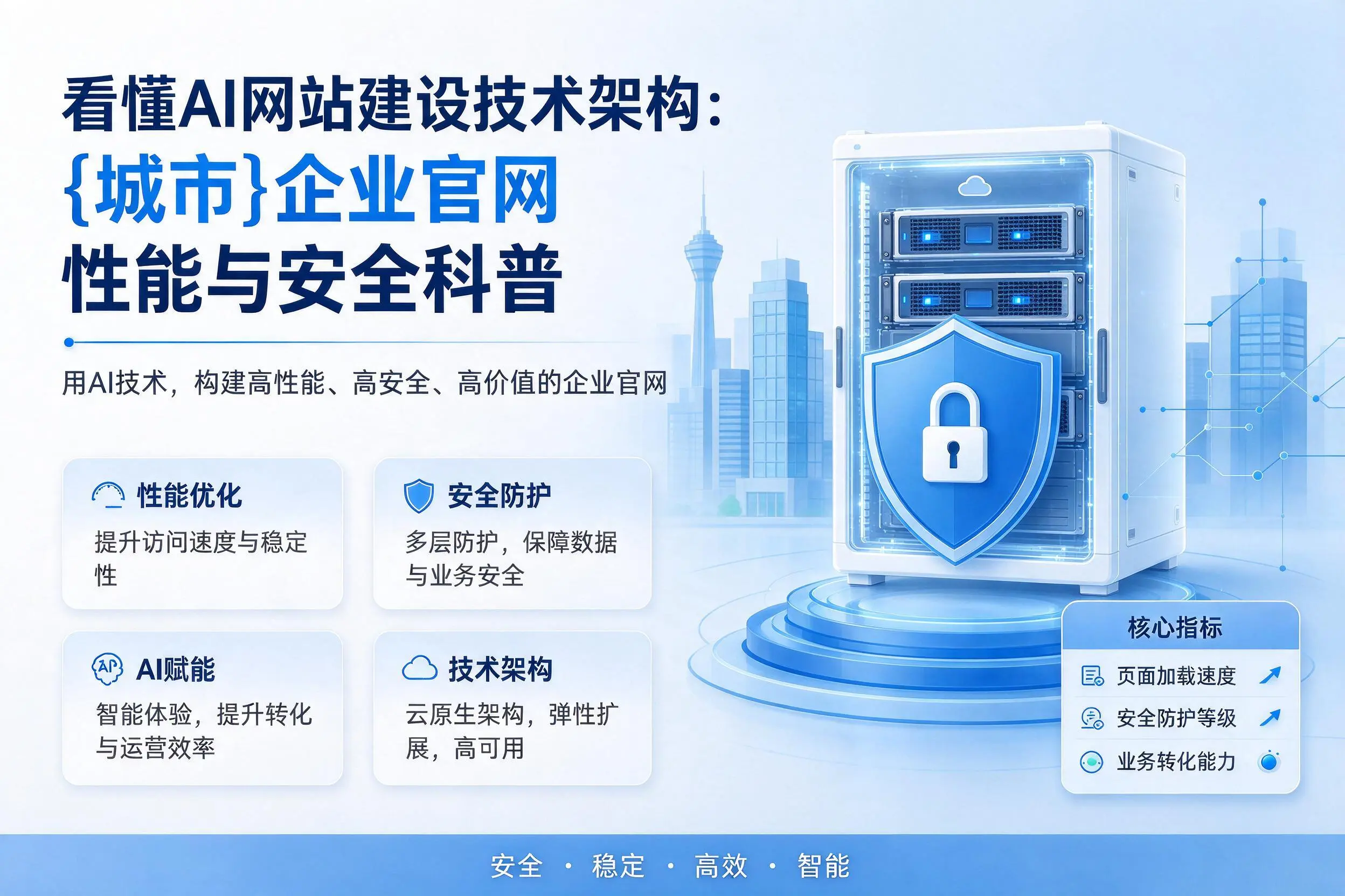 看懂AI网站建设技术架构：五家渠企业官网性能与安全科普