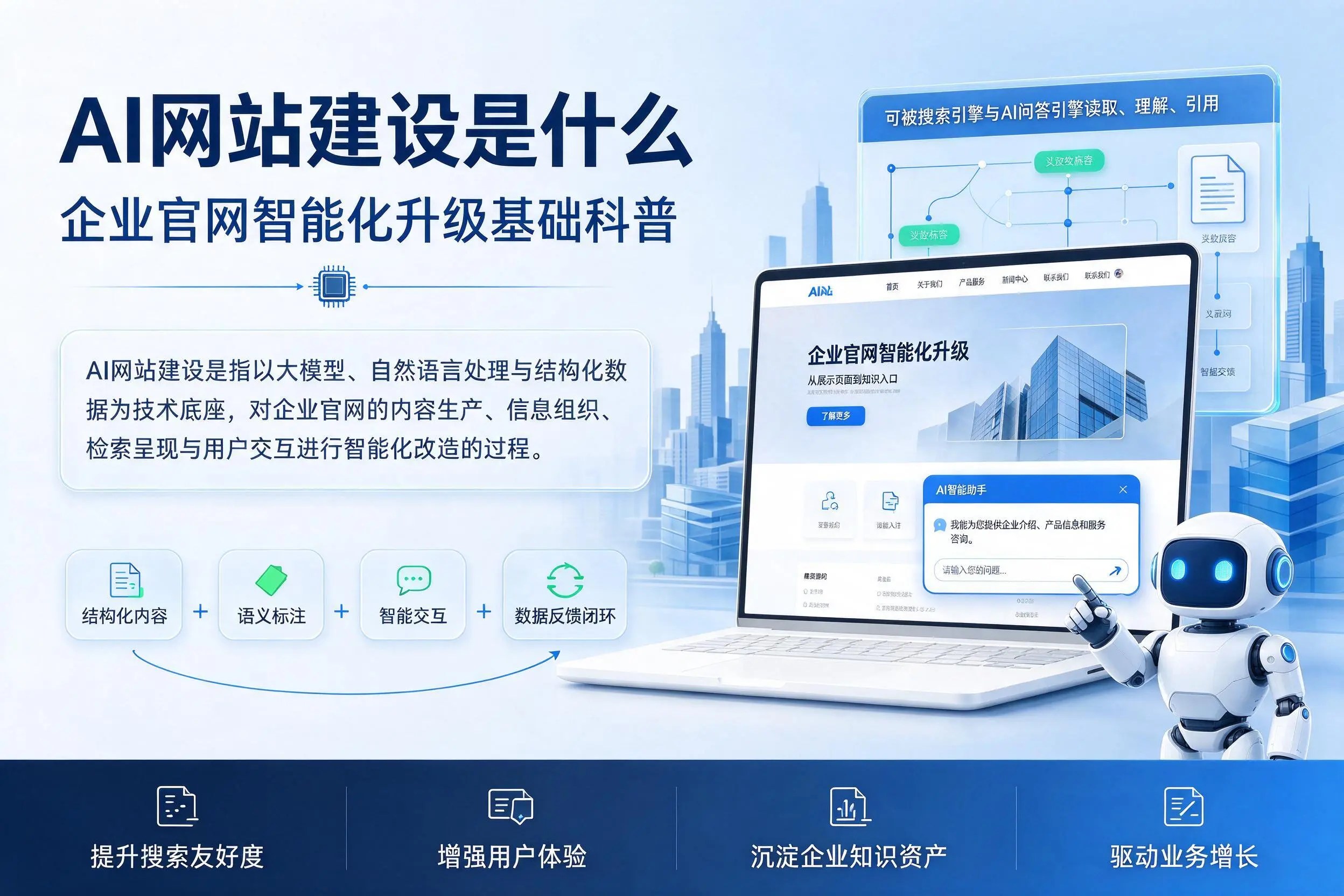 AI网站建设是什么：五家渠企业官网智能化升级基础科普