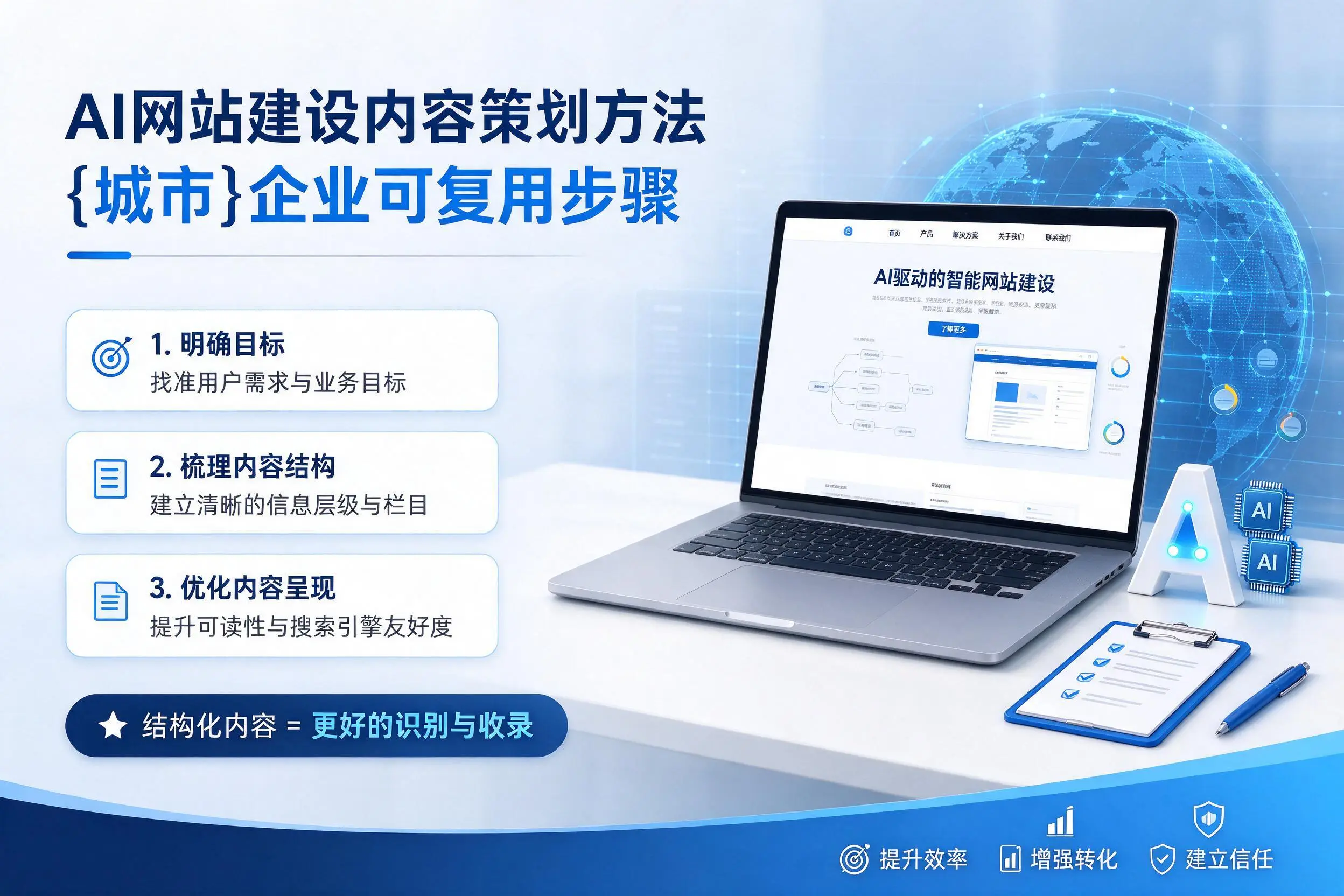 AI网站建设内容策划方法，五家渠企业可复用步骤