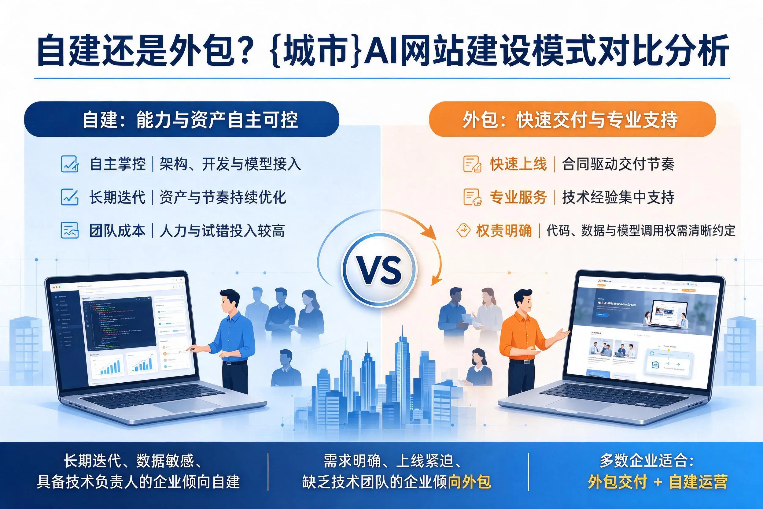 自建还是外包？五家渠AI网站建设模式对比分析