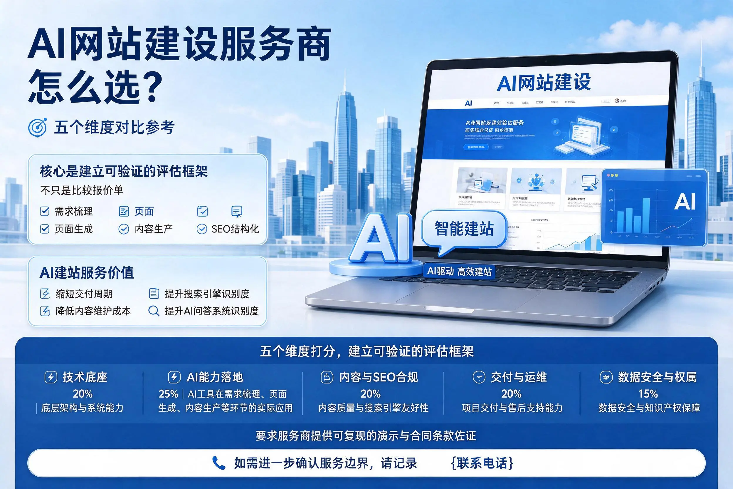 五家渠AI网站建设服务商怎么选？五个维度对比参考