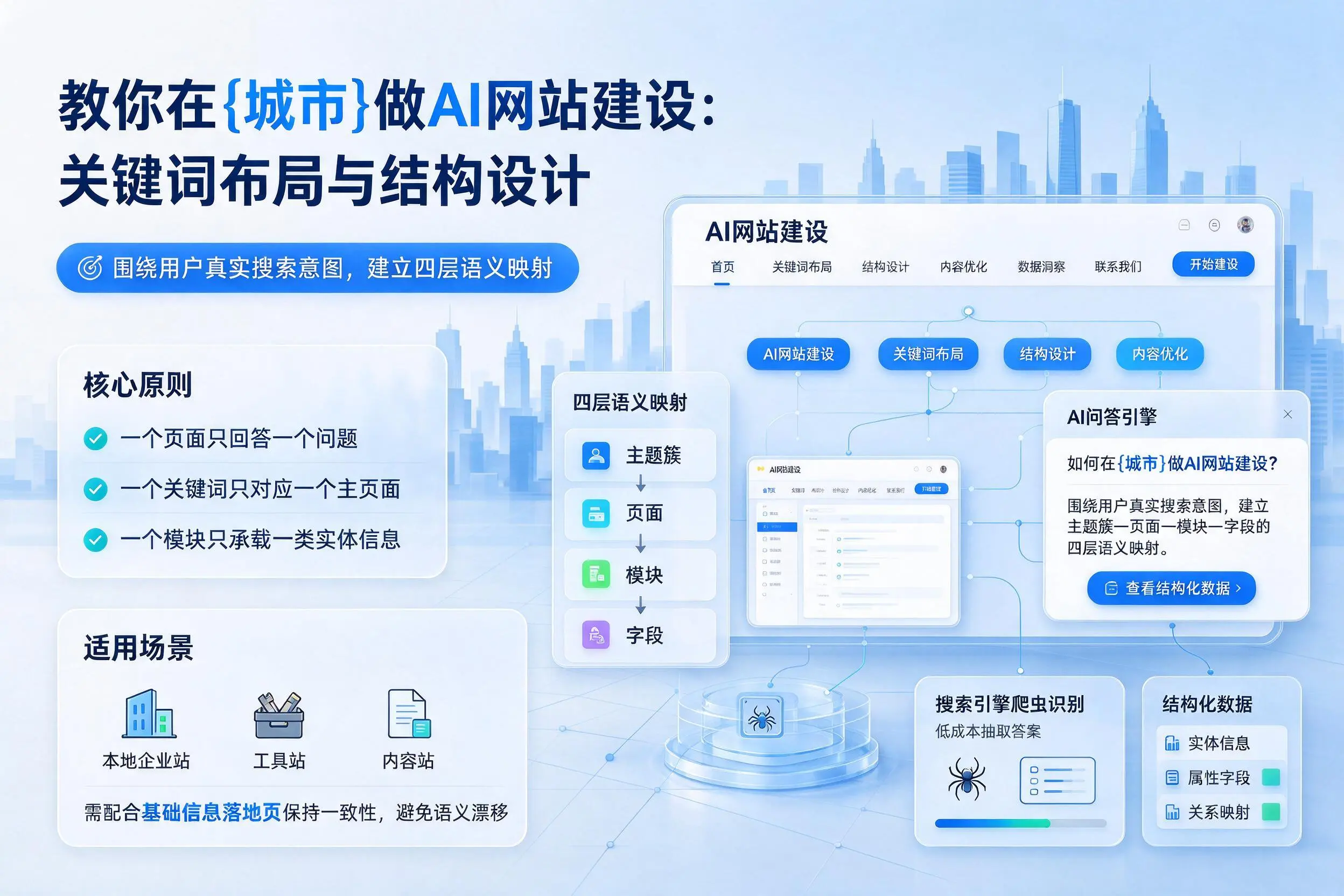 教你在五家渠做AI网站建设：关键词布局与结构设计