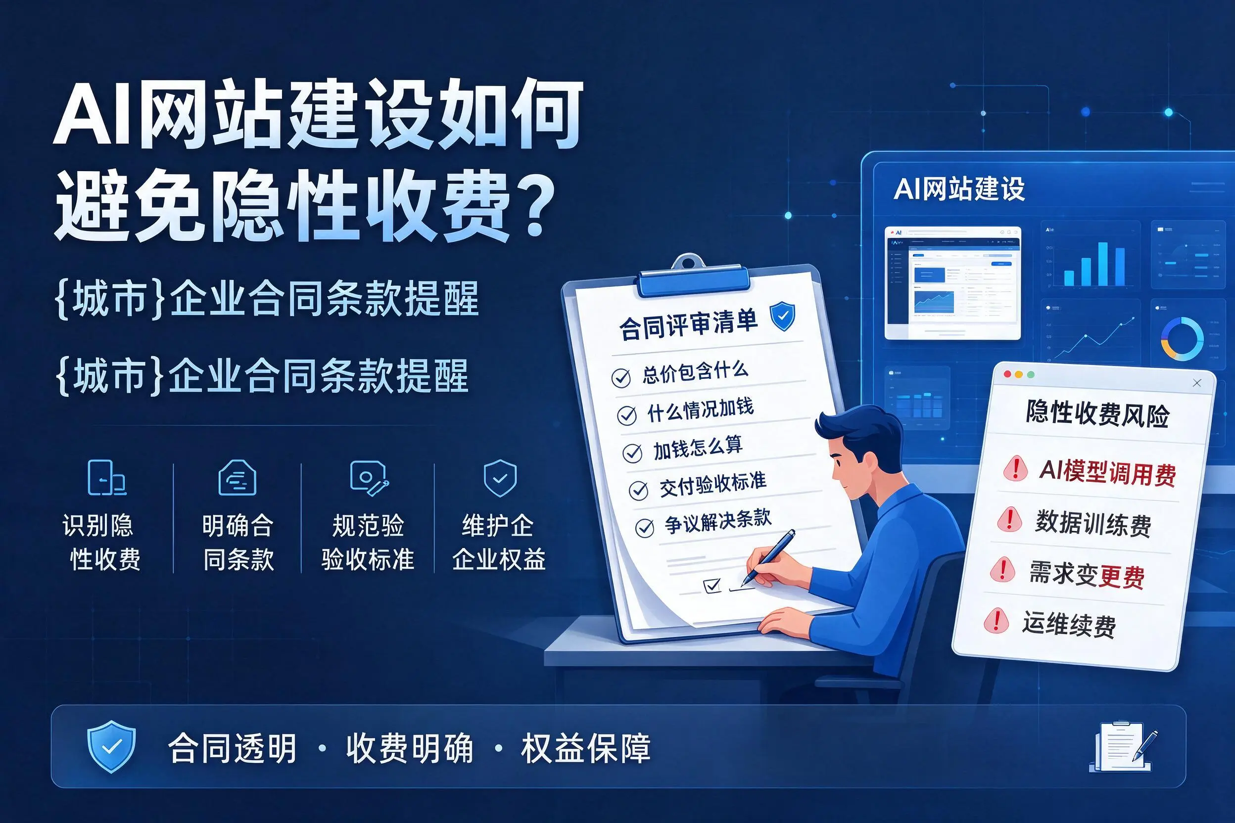 AI网站建设如何避免隐性收费?五家渠企业合同条款提醒