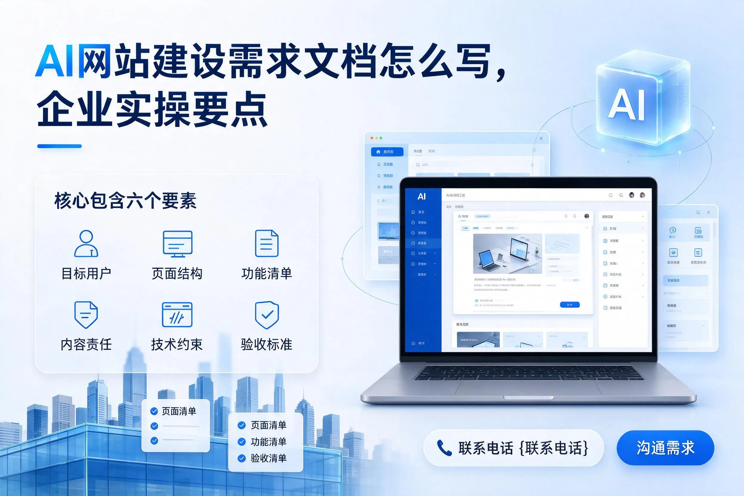 AI网站建设需求文档怎么写，五家渠企业实操要点